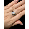 Bague argent opale welo crystal facettée