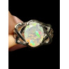 Bague argent opale welo crystal facettée