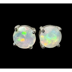 Boucles d'oreilles argent opales welo
