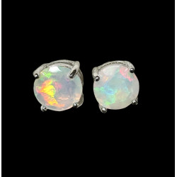 Boucles d'oreilles argent opales welo
