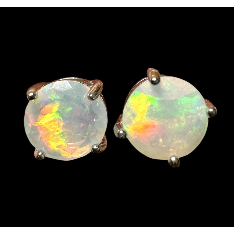 Boucles d'oreilles argent opales welo