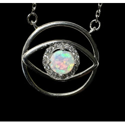 Collier argent Opale Ethiopienne