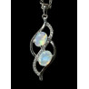 Pendentif argent Opale opales ethiopiennes