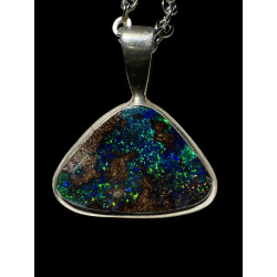 Pendentif argent opale boulder Yowah 7.80 carats