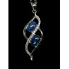 Pendentif argent Opale triplet mosaïque australien