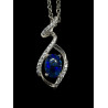 Pendentif argent Opale triplet mosaïque australien