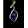 Pendentif argent Opale triplet mosaïque australien