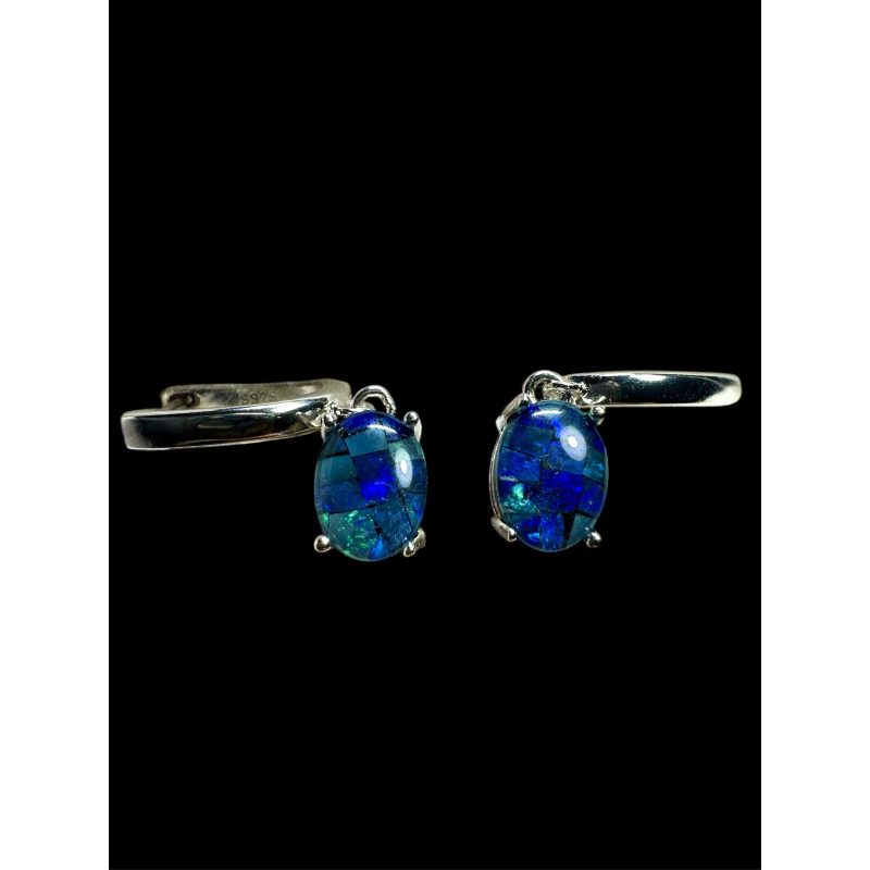 Boucles pendantes triplets mosaïques australiens