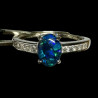 Bague opale triplet mosaïque australienne