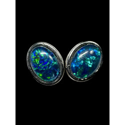 Boucles d'oreilles puces opales triplets australiennes