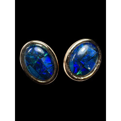 Boucles d'oreilles puces opales triplets australiennes