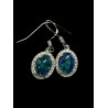 Boucles pendantes opales triplets australiennes