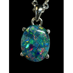 Pendentif argent 925 opale triplet Australie