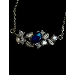 Collier argent opale doublet australie