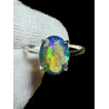 Bague argent opale welo facettée