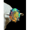 Bague argent opale welo facettée