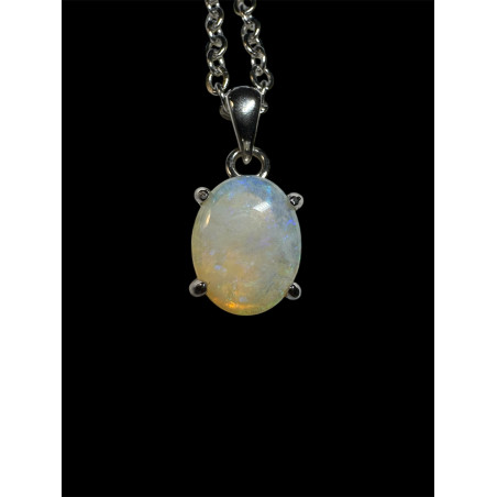 Pendentif argent 925 opale Crystal Coober Pedy Australie