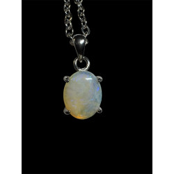 Pendentif argent 925 opale Crystal Coober Pedy Australie