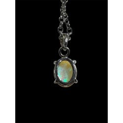 Pendentif argent 925 opale Crystal Coober Pedy Australie