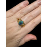 Bague argent plaqué or opale triplet australienne