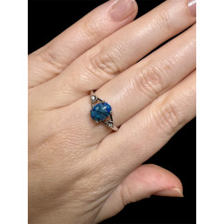 Bague argent opale triplet mosaïque australienne