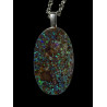 Pendentif argent opale boulder Yowah 11.90 carats