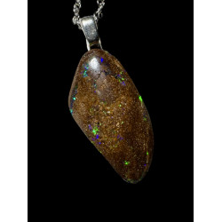 Pendentif argent opale boulder Yowah 15,45 carats