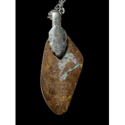 Pendentif argent opale boulder Yowah 15,45 carats