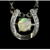Pendentif argent fer à cheval Opale Ethiopienne