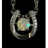 Pendentif argent fer à cheval Opale Ethiopienne