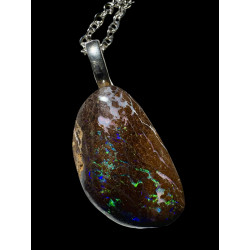Pendentif argent opale boulder 25.85 carats