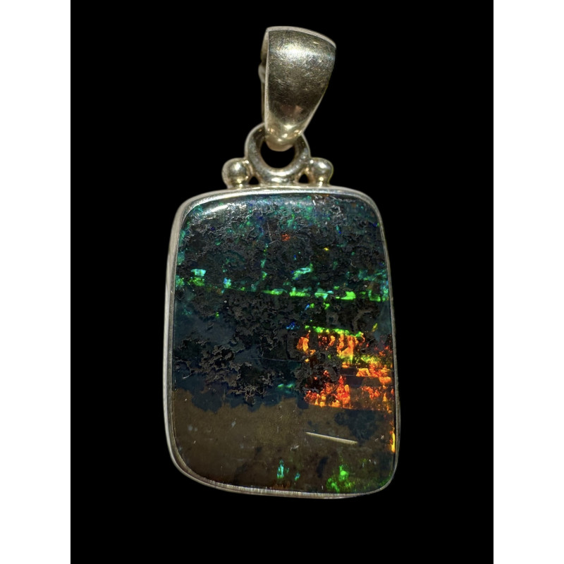 Pendentif argent opale boulder Eromanga 18.30 carats