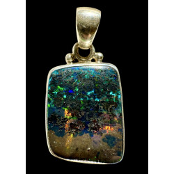 Pendentif argent opale boulder Eromanga 18.30 carats