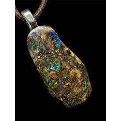 Pendentif argent opale boulder Yowah 29.30 carats