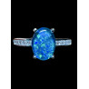 Bague argent opale triplet australienne