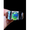Bague Chevalière argent 925 opale australienne