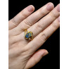 Bague argent plaqué or opale triplet australienne
