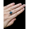 Bague argent opale triplet mosaïque australienne
