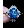 Bague argent opale triplet mosaïque australienne