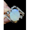 Bague argent opale crystal Coober Pedy
