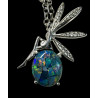 Pendentif fée argent Opale triplet mosaïque