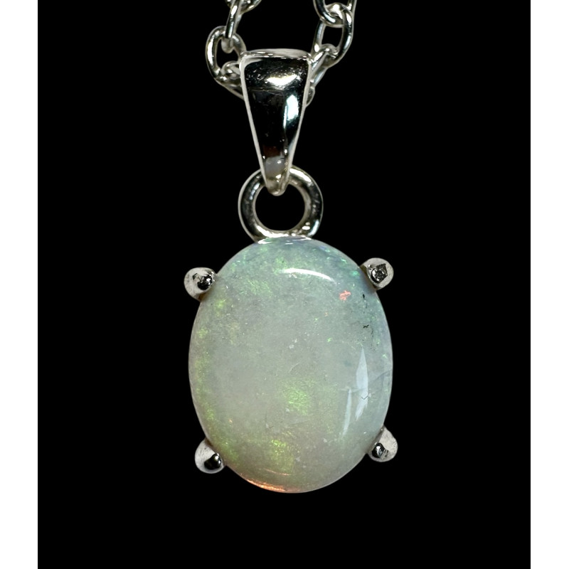 Pendentif argent 925 opale Crystal Coober Pedy Australie