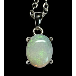 Pendentif argent 925 opale Crystal Coober Pedy Australie