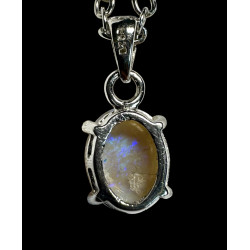 Pendentif argent 925 opale Crystal Coober Pedy Australie