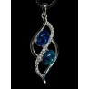 Pendentif argent Opale triplet mosaïque australien