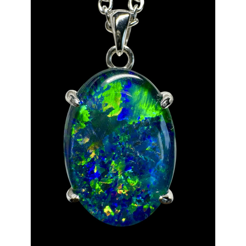 Pendentif argent 925 opale triplet Australie