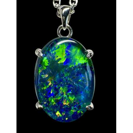 Pendentif argent 925 opale triplet Australie