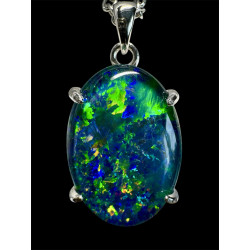 Pendentif argent 925 opale triplet Australie