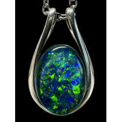 Pendentif argent 925 opale triplet Australie