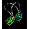 Boucles pendantes opales triplets australiennes